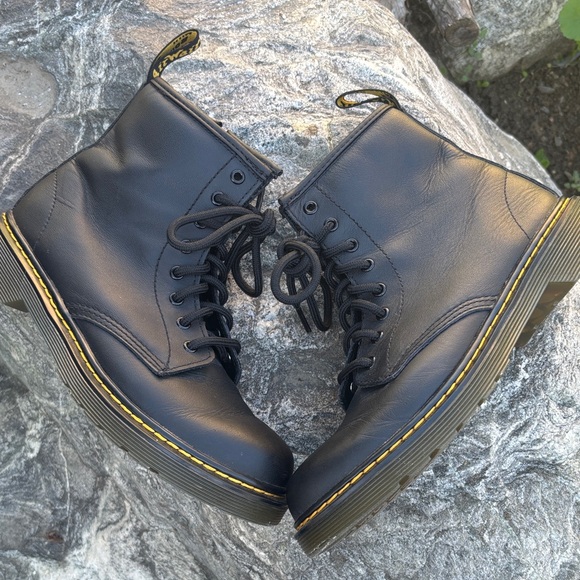 Dr. Martens Black Leather Lace-Up Boots - Picture 5 of 10